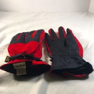 Eddie Bauer Mens Red and Black Gore-Tex Light Weight Snowboarding Ski Gloves
